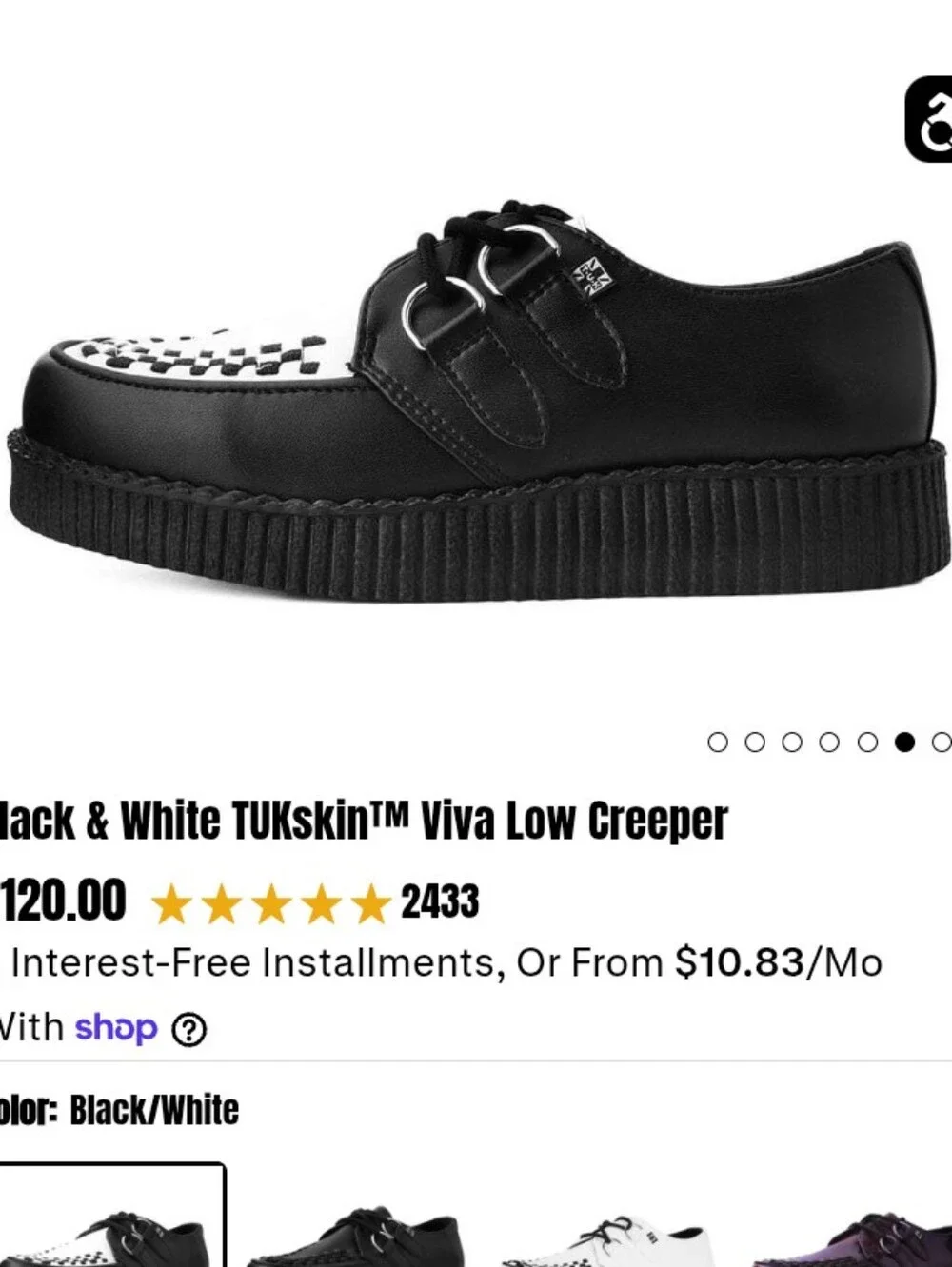tuk Black & White TUKskin™ Viva Low Creeper